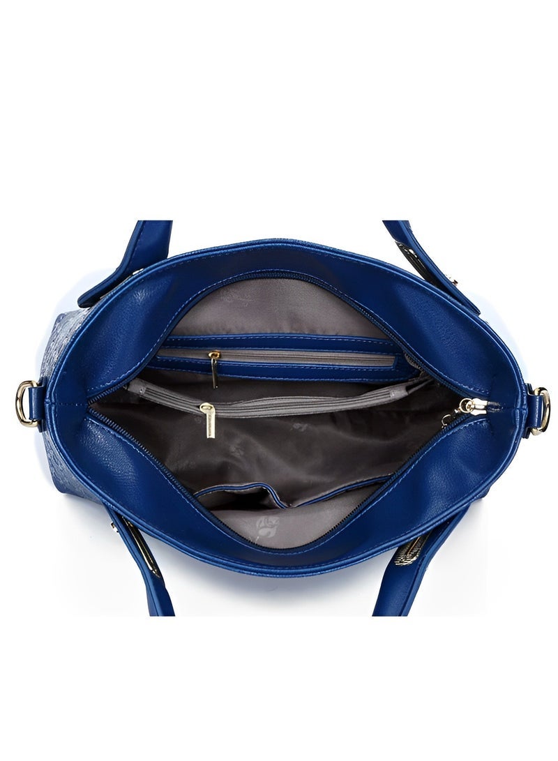 REOCLE Womens 4 Pcs Handbags Set Top Handle Shoulder Crossbody Bag Handle Satchel Hobo Handbag Set Large Tote  Purse  Shoulder Bag  Card Holder Tote Bag - Image 4