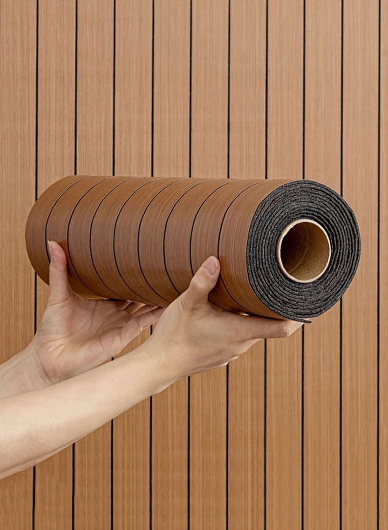 3D WOOD GRAIN FOAM WALL PANEL Self-Adhesive Peel and Stick Wallpaper 2.8mm Thick Waterproof Moisture Proof Sound Insulation for Kitchen Bathroom Ceiling Wall Covering 40cm x 300cm - Image 1