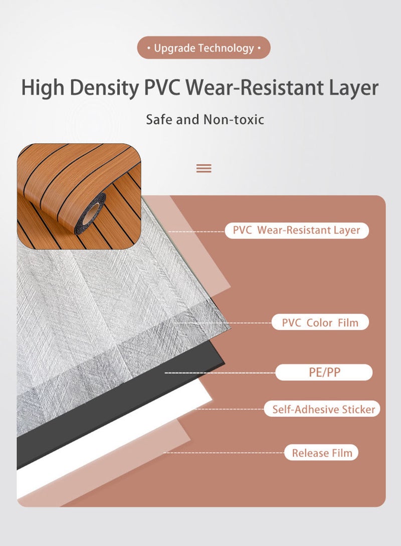 3D WOOD GRAIN FOAM WALL PANEL Self-Adhesive Peel and Stick Wallpaper 2.8mm Thick Waterproof Moisture Proof Sound Insulation for Kitchen Bathroom Ceiling Wall Covering 40cm x 300cm - Image 4