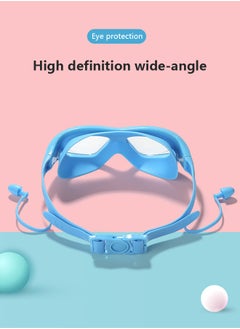 Fazza 4-Piece Set of Children's Swimming Caps with Goggles and Nose Clip Earplugs, Suitable for both Girls and Boys, Silicone Waterproof Swimming and Swimming Caps  - Image 2