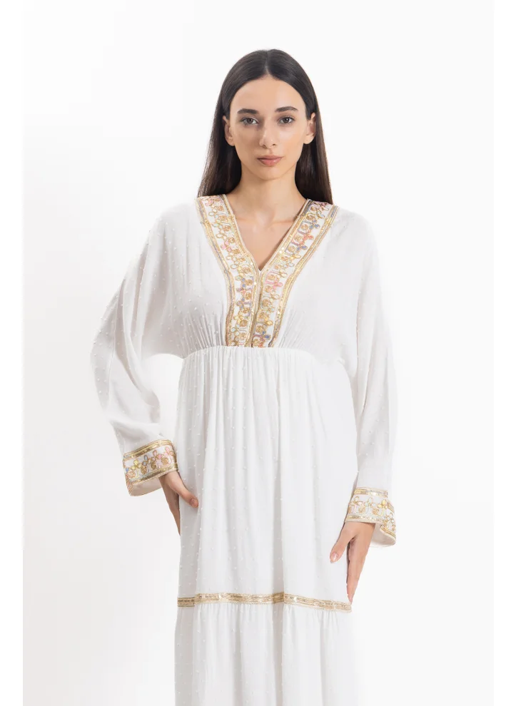 شايبس DETAILED EMBROIDERED MAXI DRESS