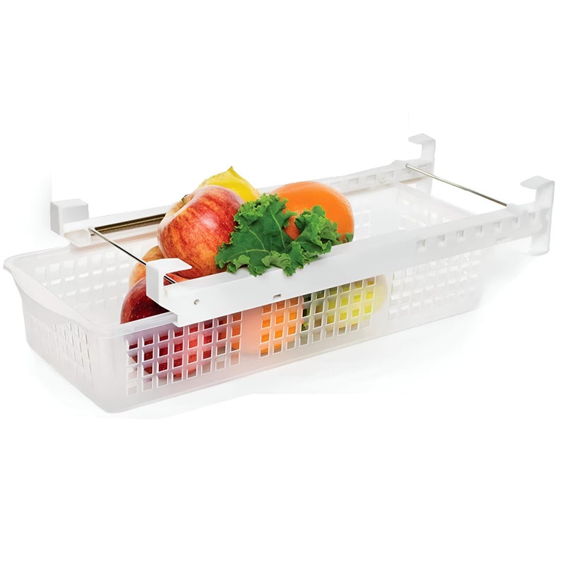 Refrigerator shelf tractor drawer organizer multi-use organizer-multi-use sliding drawer for kitchen and freezer, easy access and perfect use of space (2pcs) - Image 1
