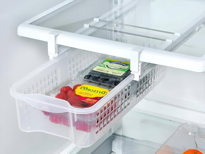 Refrigerator shelf tractor drawer organizer multi-use organizer-multi-use sliding drawer for kitchen and freezer, easy access and perfect use of space (2pcs) - Image 5