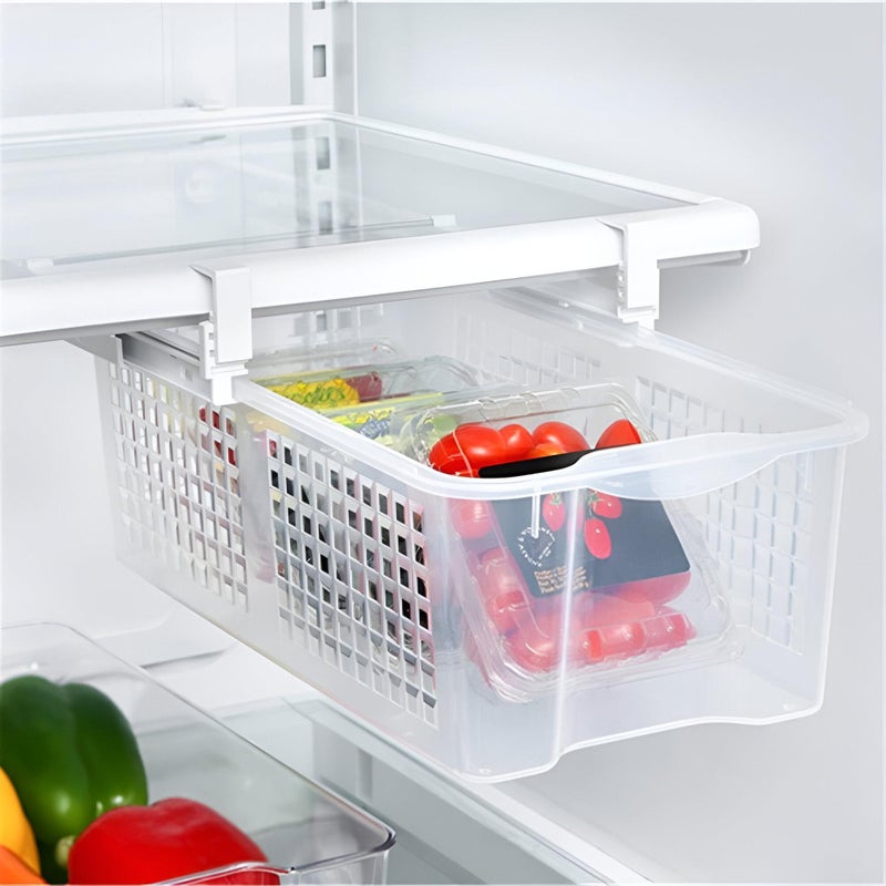 Refrigerator shelf tractor drawer organizer multi-use organizer-multi-use sliding drawer for kitchen and freezer, easy access and perfect use of space (2pcs) - Image 2