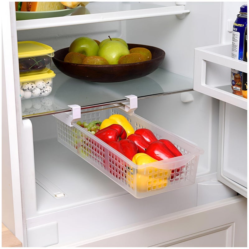Refrigerator shelf tractor drawer organizer multi-use organizer-multi-use sliding drawer for kitchen and freezer, easy access and perfect use of space (2pcs) - Image 3