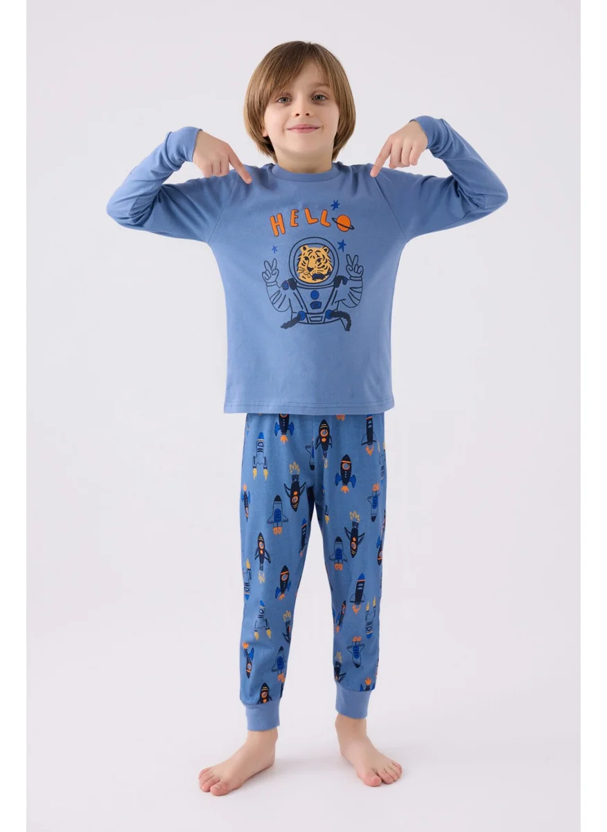 روليبولي Boy Long Sleeve Pajama Set RP3443 Blue