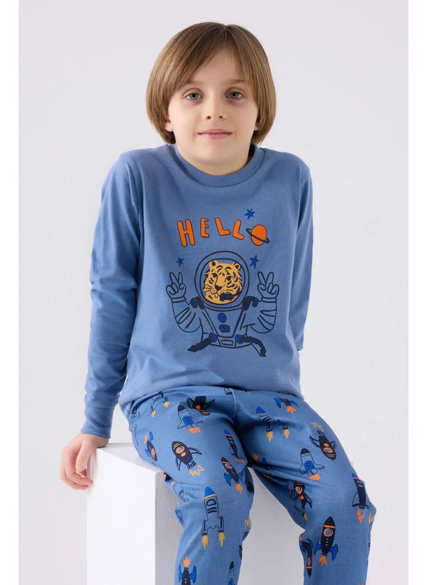 روليبولي Boy Long Sleeve Pajama Set RP3443 Blue