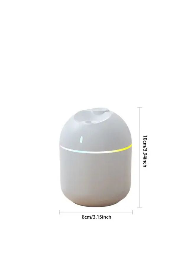 مرطب عطري محمول أبيض مع منفذ USB بخمس أوضاع ضباب لغرفة النوم والمكتب والسفر - Image 4