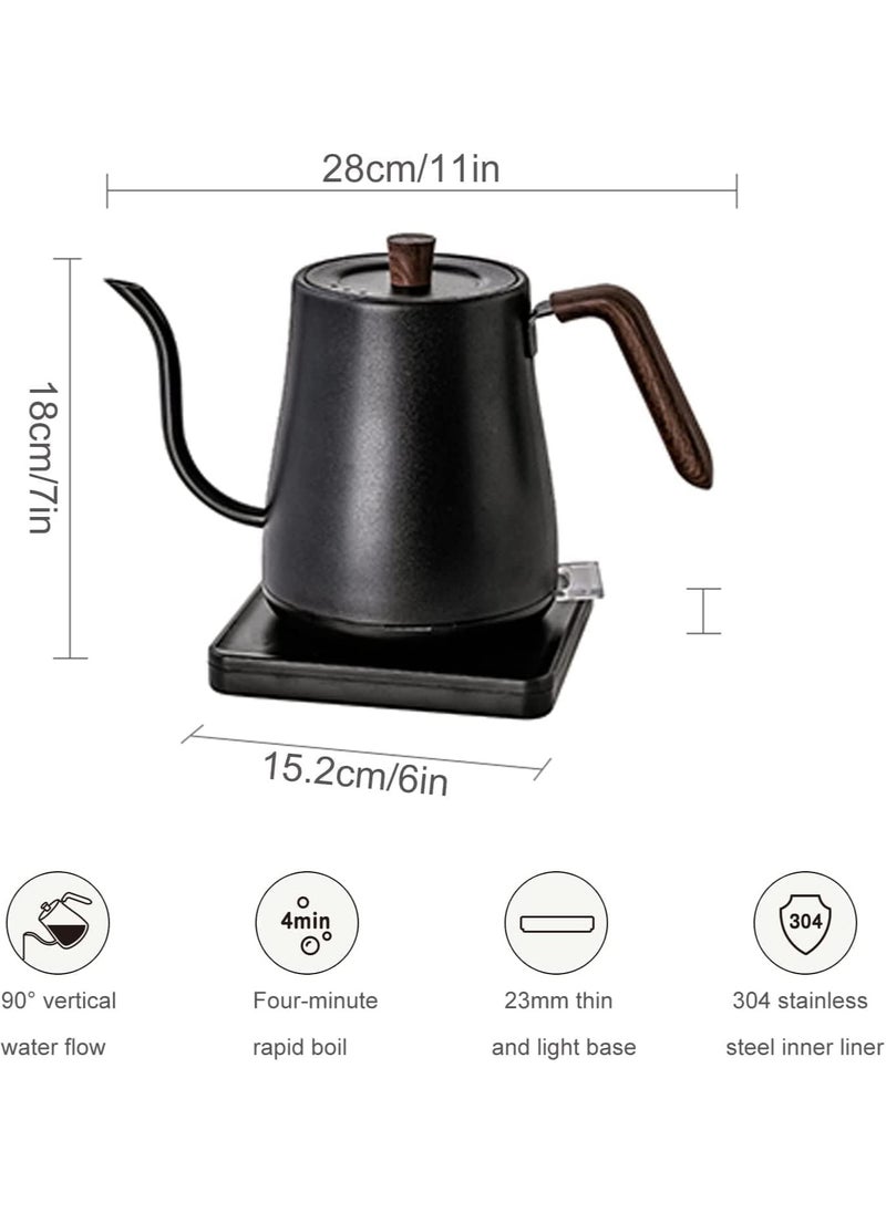 Bukela - Gooseneck Kettle V60 Coffee Kettle 1 L 1000W Power  Stainless Steel Material Suitable for Home and Office - Image 1