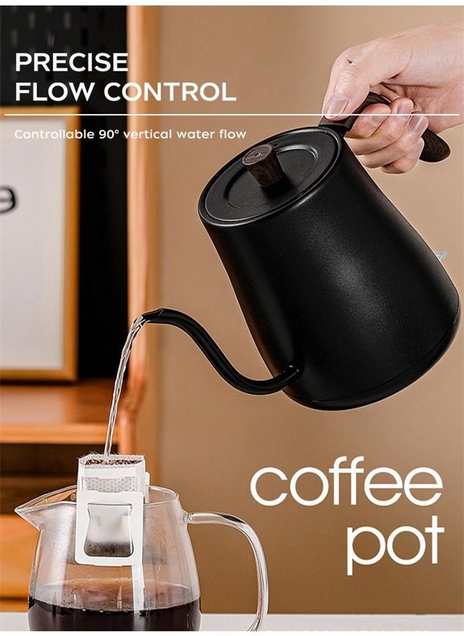 Bukela - Gooseneck Kettle V60 Coffee Kettle 1 L 1000W Power  Stainless Steel Material Suitable for Home and Office - Image 1