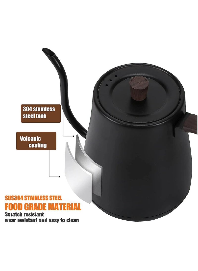 Bukela - Gooseneck Kettle V60 Coffee Kettle 1 L 1000W Power  Stainless Steel Material Suitable for Home and Office - Image 1