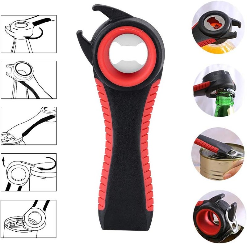 ASTOFLI 5 Pack Jar Opener For Seniors With Arthritis, Easy Twist Lid Opener Jar Opener For Opening Jars With 2 PCS Rubber Jar Gripper, Multi Can Openers Prime For Seniors With Arthritis - Image 5