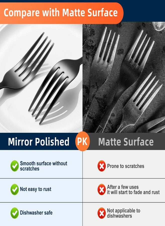 ITITT 12 Piece Black Dinner Forks - Image 2