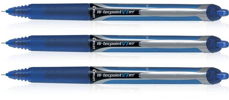 PILOT Hi tec point v7 RT blue pen 162 (pack of 3) - Image 3