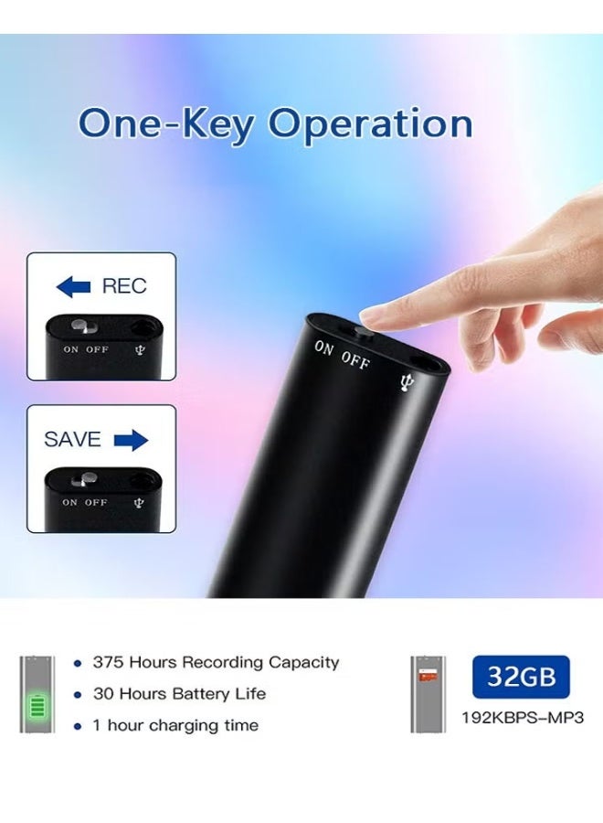 USB Digital Voice Recorder And MP3 Player 1380276 Black - Image 2