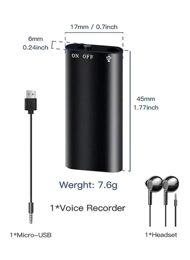USB Digital Voice Recorder And MP3 Player 1380276 Black - Image 5