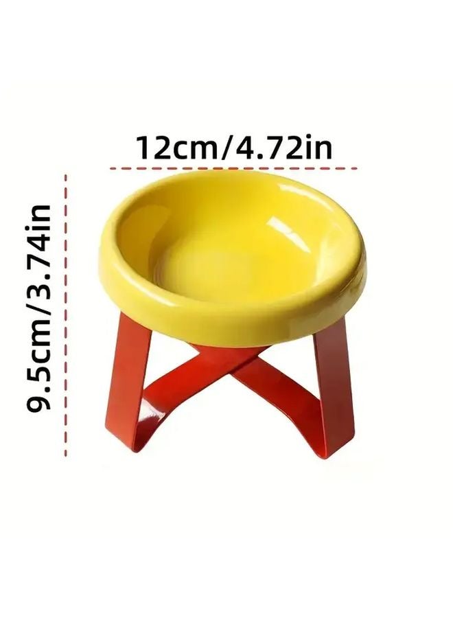 طبق طعام مزدوج لمكافحة الانسكاب للحيوانات الأليفة من بلاك بينك مع حامل داعم للرقبة و صحن - Image 4