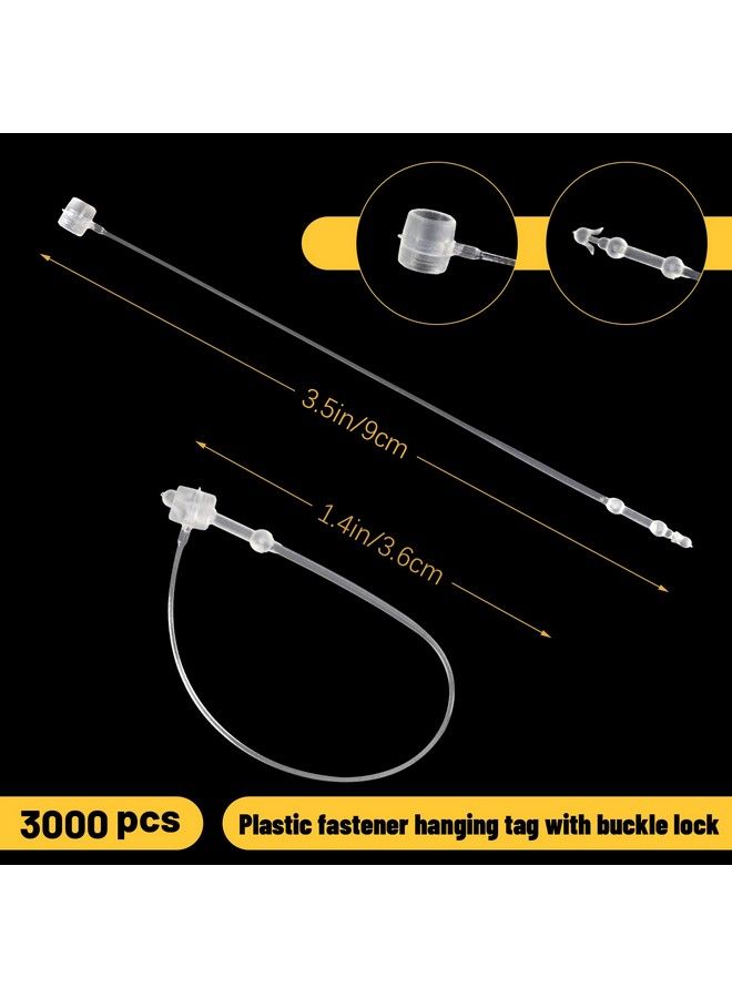 Bignc 3000 Pcs Plastic Fastener Hang Tag Snap Lock 5" Pin Security Loop For Retail Store Clothing（Clear） - Image 3