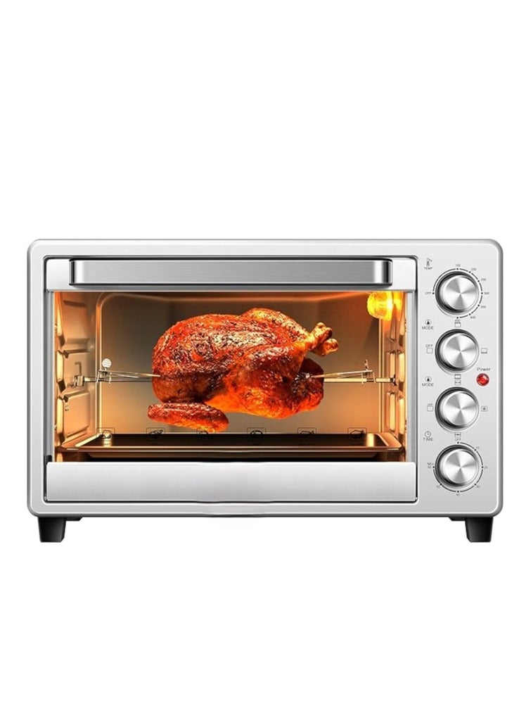 Electric Oven Toaster, 50L, 1700w Convection Rotisserie & Oven Lamp, 4 Knobs Tray, Rack, Handle, 7-Functions control.  - Image 1