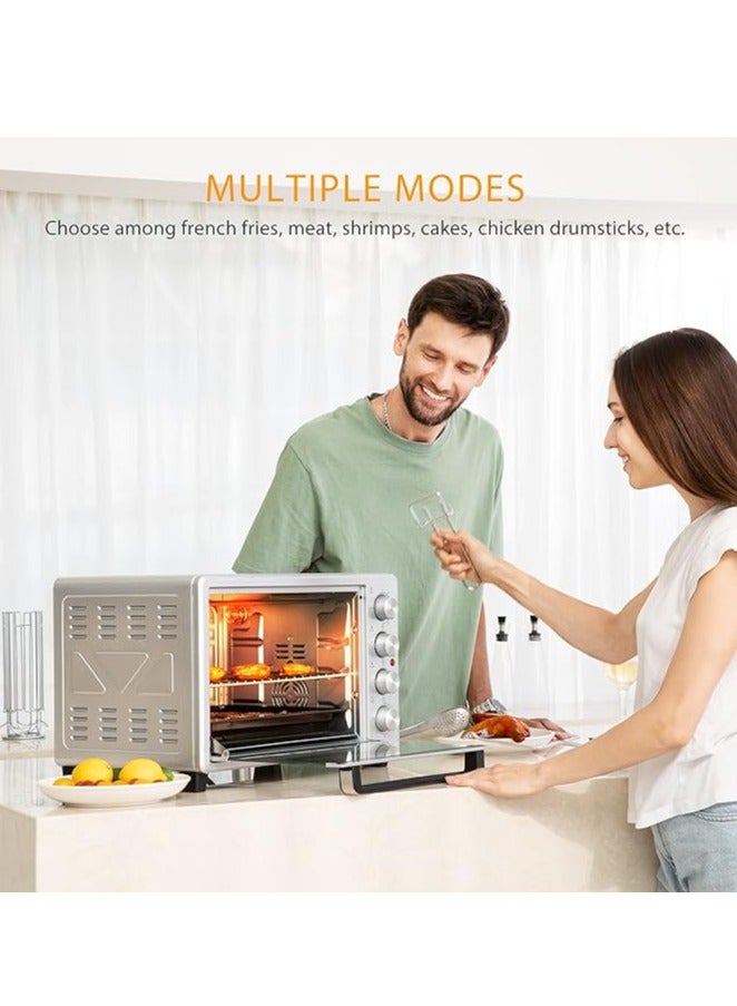 Electric Oven Toaster, 50L, 1700w Convection Rotisserie & Oven Lamp, 4 Knobs Tray, Rack, Handle, 7-Functions control.  - Image 3