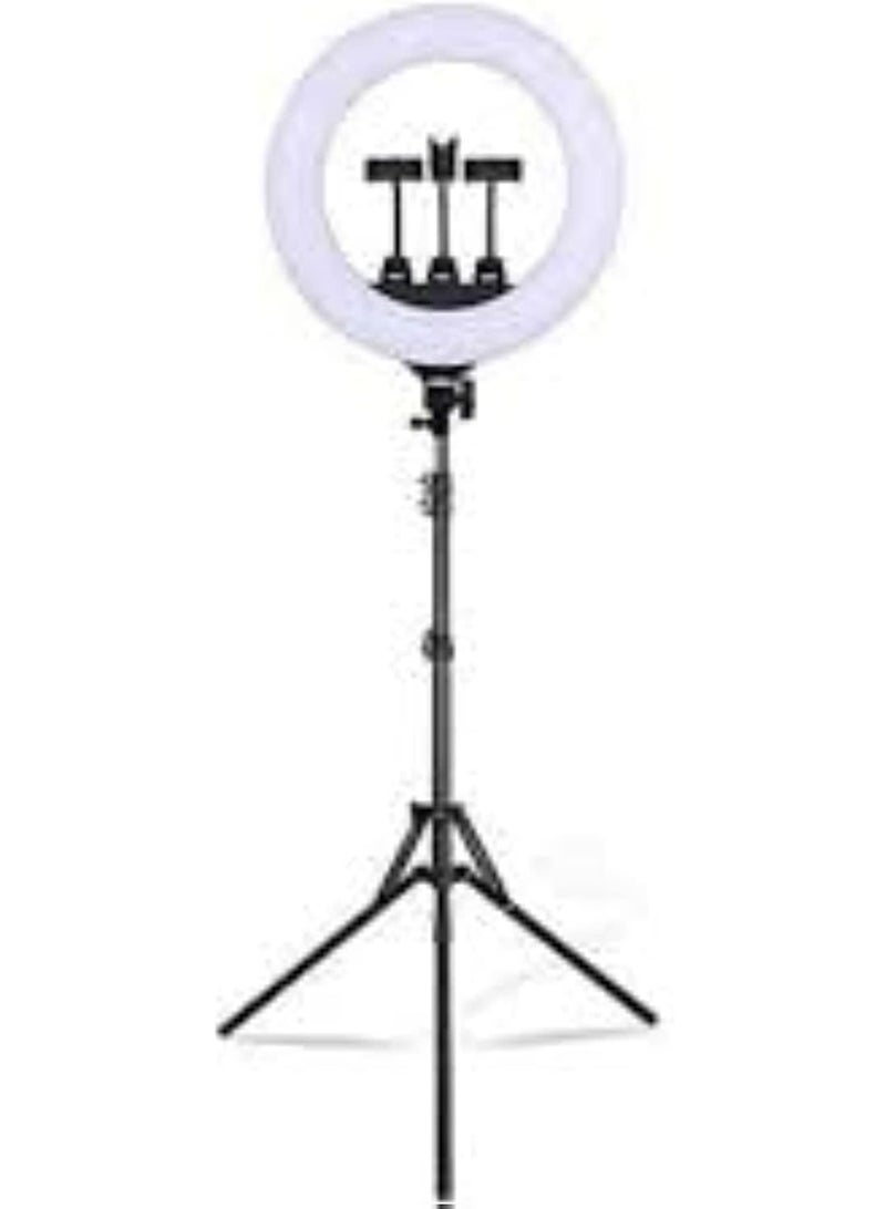 رينج لايت 18 بوصة مع حامل ثلاثي وريموت لاسلكي – إضاءة احترافية للتصوير والمكياج والبث المباشر - Image 2