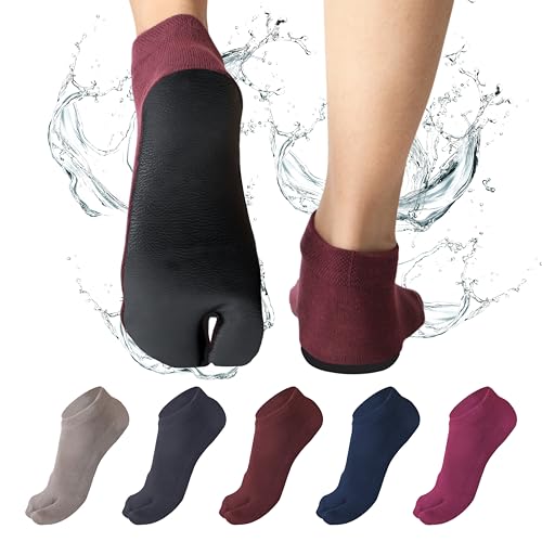 Footmate (Pack of 5 Pairs Women Toe Socks, Cotton Socks with PVC Bottom Foot cover Toe Socks for Women - (Free Size) (Color/Qty as per image) - Image 2