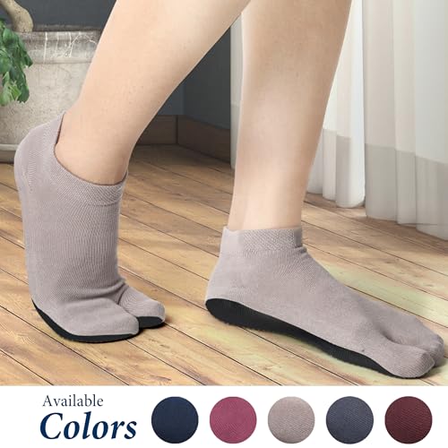 Footmate (Pack of 5 Pairs Women Toe Socks, Cotton Socks with PVC Bottom Foot cover Toe Socks for Women - (Free Size) (Color/Qty as per image) - Image 5