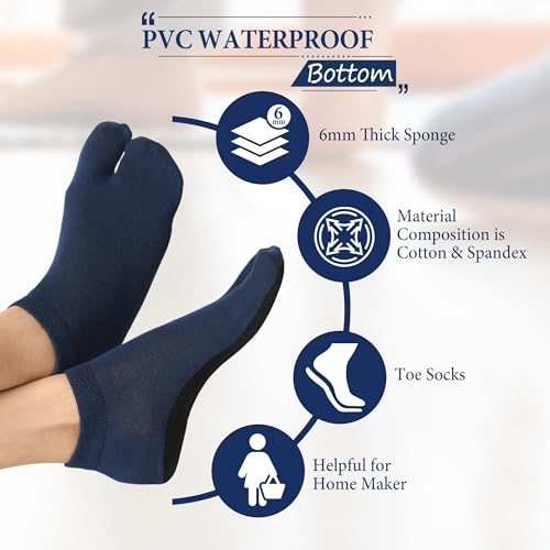 Footmate (Pack of 5 Pairs Women Toe Socks, Cotton Socks with PVC Bottom Foot cover Toe Socks for Women - (Free Size) (Color/Qty as per image) - Image 4