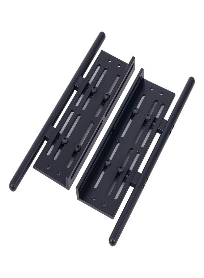 VNUHV Aluminum Rock Side Sliders Plate Adjustable for 1/8 1/10 RC Crawler Car SCX10 II 90046 Wrangler TRX4 YiKong CC01 TF2 Gen8 Parts (Black) - Image 1