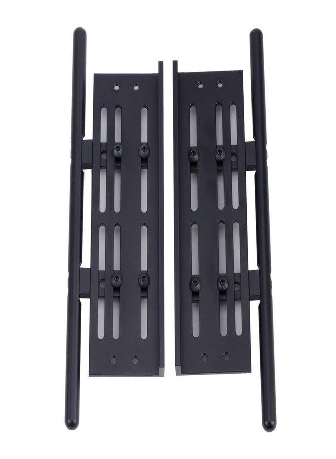 VNUHV Aluminum Rock Side Sliders Plate Adjustable for 1/8 1/10 RC Crawler Car SCX10 II 90046 Wrangler TRX4 YiKong CC01 TF2 Gen8 Parts (Black) - Image 2