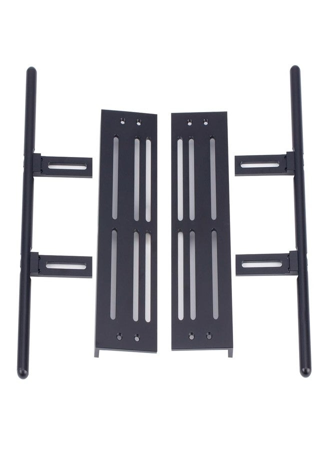 VNUHV Aluminum Rock Side Sliders Plate Adjustable for 1/8 1/10 RC Crawler Car SCX10 II 90046 Wrangler TRX4 YiKong CC01 TF2 Gen8 Parts (Black) - Image 4