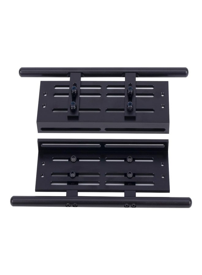VNUHV Aluminum Rock Side Sliders Plate Adjustable for 1/8 1/10 RC Crawler Car SCX10 II 90046 Wrangler TRX4 YiKong CC01 TF2 Gen8 Parts (Black) - Image 3