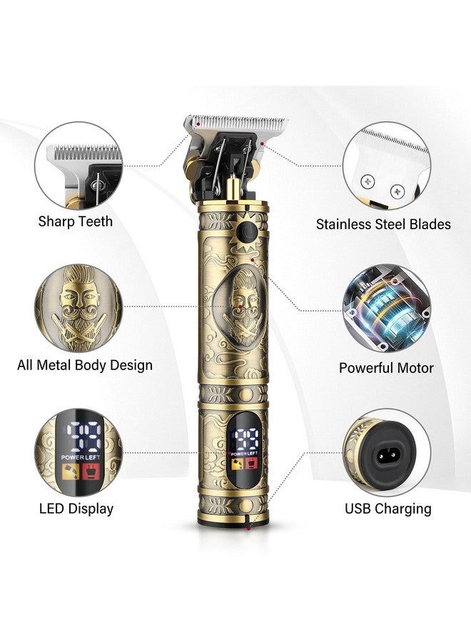 Sky Cordless Men'S Hair Trimmer Men'S Ear And Nose Hair Trimmer Tblade Professional Beard Trimmer Men'S Shaver Zero Gap Haircutting Set With Led Display For Gifts
