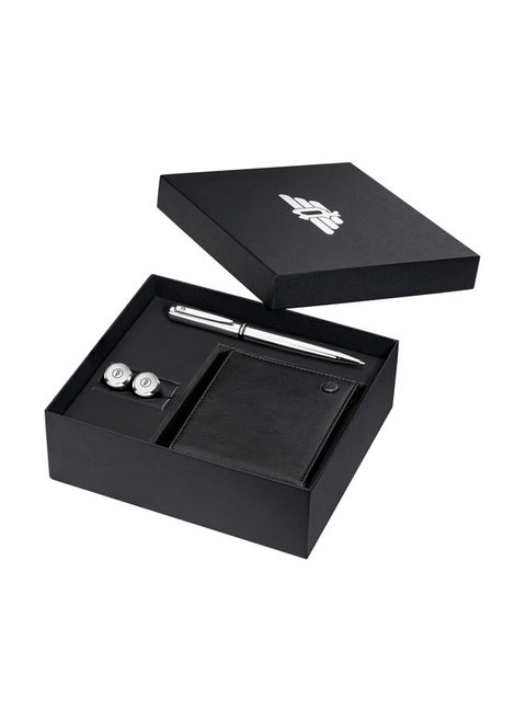 Zach Gold Pen and Black Cufflinks Set Box for Men's