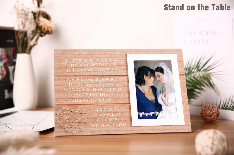 Sioial Photo Frame Gifts for Mother of the Bride - Thank You for Being the Best Mother in the Entire Universe- Thank You Gift for Mom - Wedding Gifts for Mother - Bridal Shower Gift-Picture Frame Gift - Image 2