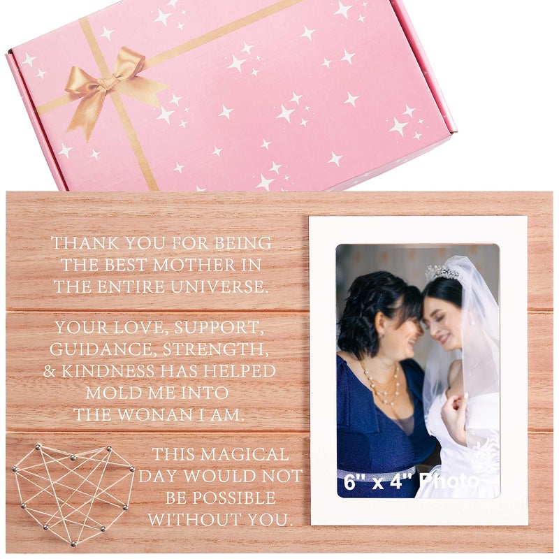 Sioial Photo Frame Gifts for Mother of the Bride - Thank You for Being the Best Mother in the Entire Universe- Thank You Gift for Mom - Wedding Gifts for Mother - Bridal Shower Gift-Picture Frame Gift - Image 1
