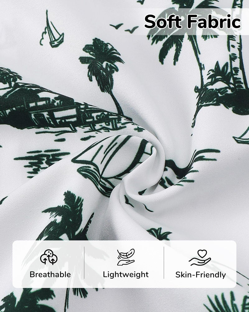 Jecson Toddler Boy Clothes Beach Boys Summer Outfits Short Sleeve Button Down Toddler Hawaiian Shirt and Elastic Waist Shorts Sets - Image 5