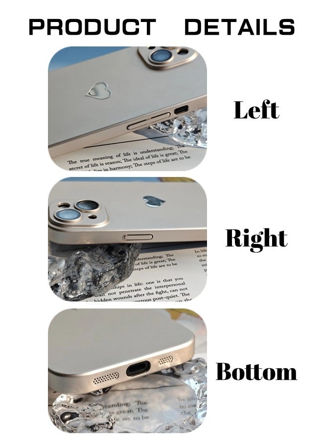 ShebSheb iPhone 15 Case, Cute Love Phone Cases Cover with Camera Lens Protector - Image 3