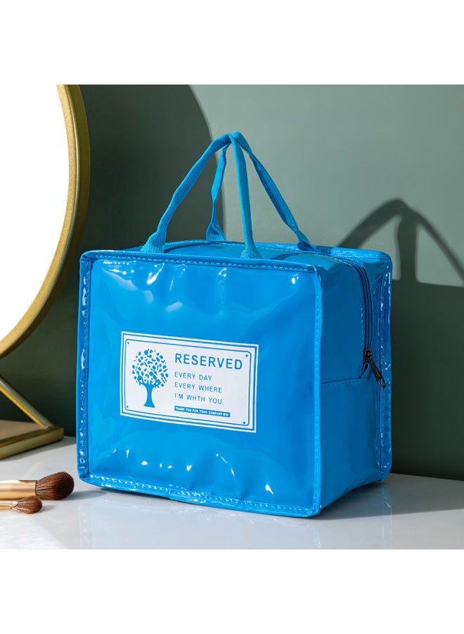 Travel Cosmetics Cosmetics Bag Pu Waterproof Toiletry Bag Cute Women's Cosmetic Bag Large Capacity Lunch Box Bag Handbag