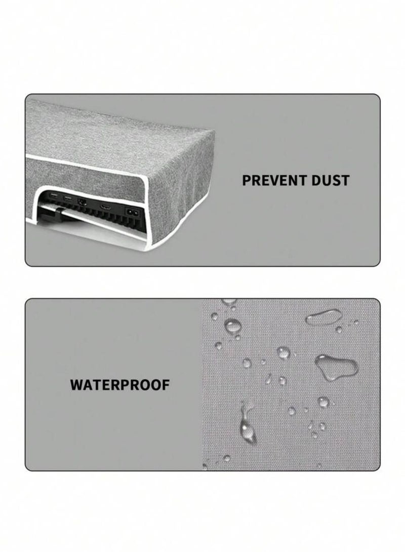 Grey Dustproof Protective Cover for PlayStation 5  Scratch-Resistant, Compatible with Horizontal and Vertical Positioning - Image 3