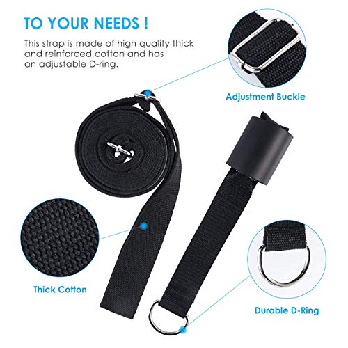 KimDaro Leg Stretcher, Door Flexibility & Stretching Leg Strap - Great for Ballet Cheer Dance Gymnastics or Any Sport Leg Stretcher Door Flexibility Trainer Premium Stretching Equipment (Black) - Image 4