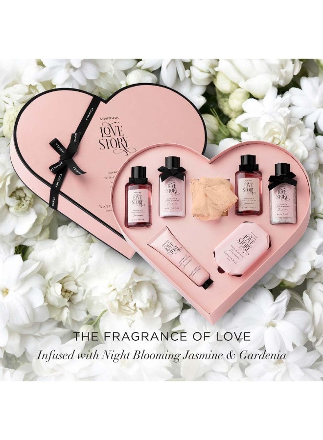 KIMIRICA Gift Set Love Story Moment For Women & Men| Luxury Bath And Body Care Set For Husband & Wife |Birthday Gift Kits|Anniversary To Pamper Your Loved Ones For All Occasion & Ages|Pack Of 7 - Image 2