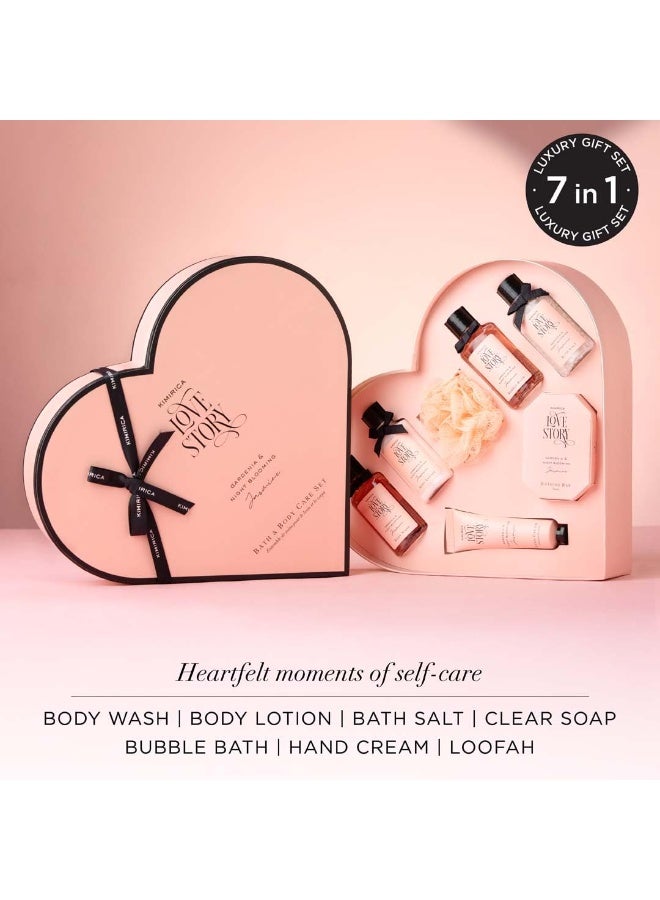 KIMIRICA Gift Set Love Story Moment For Women & Men| Luxury Bath And Body Care Set For Husband & Wife |Birthday Gift Kits|Anniversary To Pamper Your Loved Ones For All Occasion & Ages|Pack Of 7 - Image 4