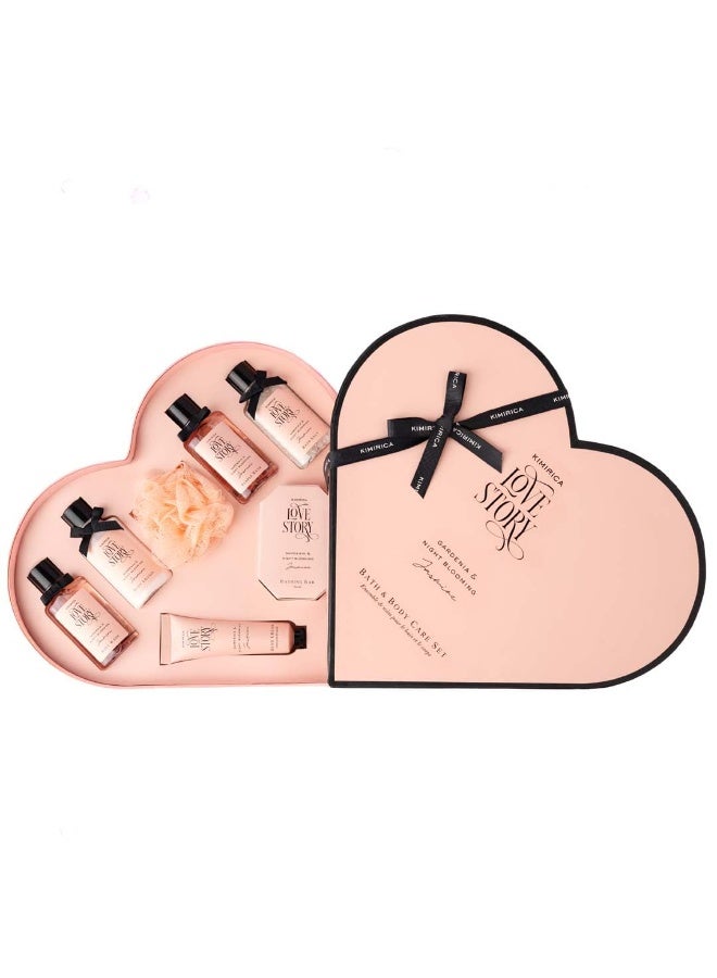KIMIRICA Gift Set Love Story Moment For Women & Men| Luxury Bath And Body Care Set For Husband & Wife |Birthday Gift Kits|Anniversary To Pamper Your Loved Ones For All Occasion & Ages|Pack Of 7 - Image 1