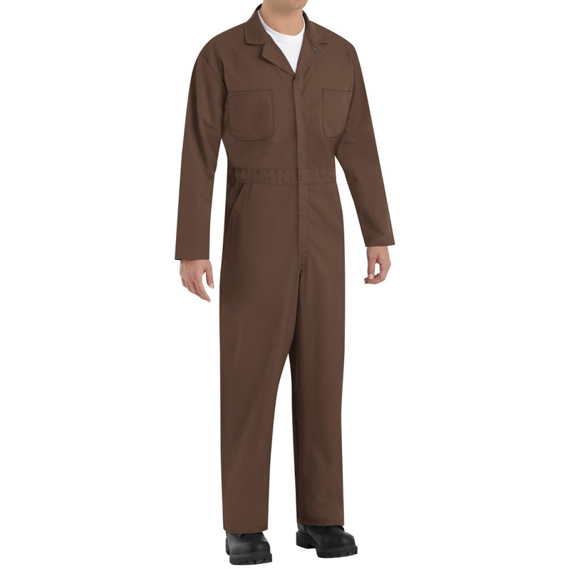 Red Kap Men's Tall Size Twill Action Back Coverall, Brown, 44 Long - Image 1