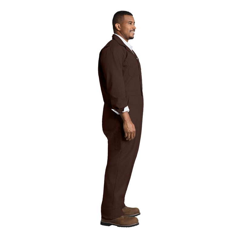 Red Kap Men's Tall Size Twill Action Back Coverall, Brown, 44 Long - Image 3