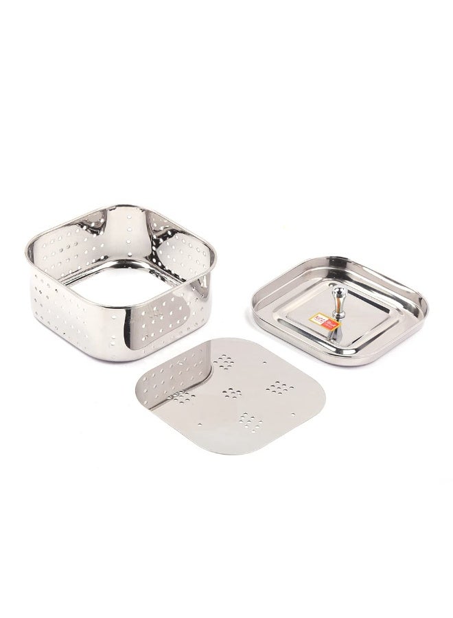 ك سي إل صانعة الجبن والتوفو من الفولاذ المقاوم للصدأ من KCL | مصفاة | قالب مربع الشكل | لتحضير جبن بانير منزلي مثالي | 500 مل - Image 3