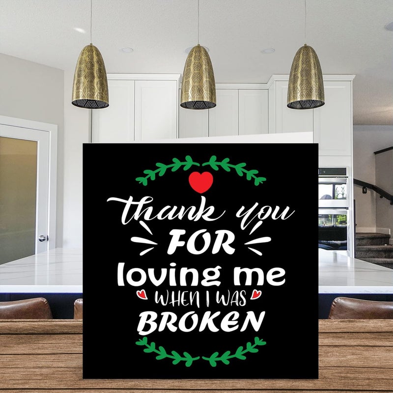 Stuff4 Thank You Cards  Loving Me When I Was Broken  Thankyou Cards for Him Her Men Women Heartfelt Appreciation Card 57 x 57 Inch Thank You So Much Greeting Cards for Gifts - Image 3