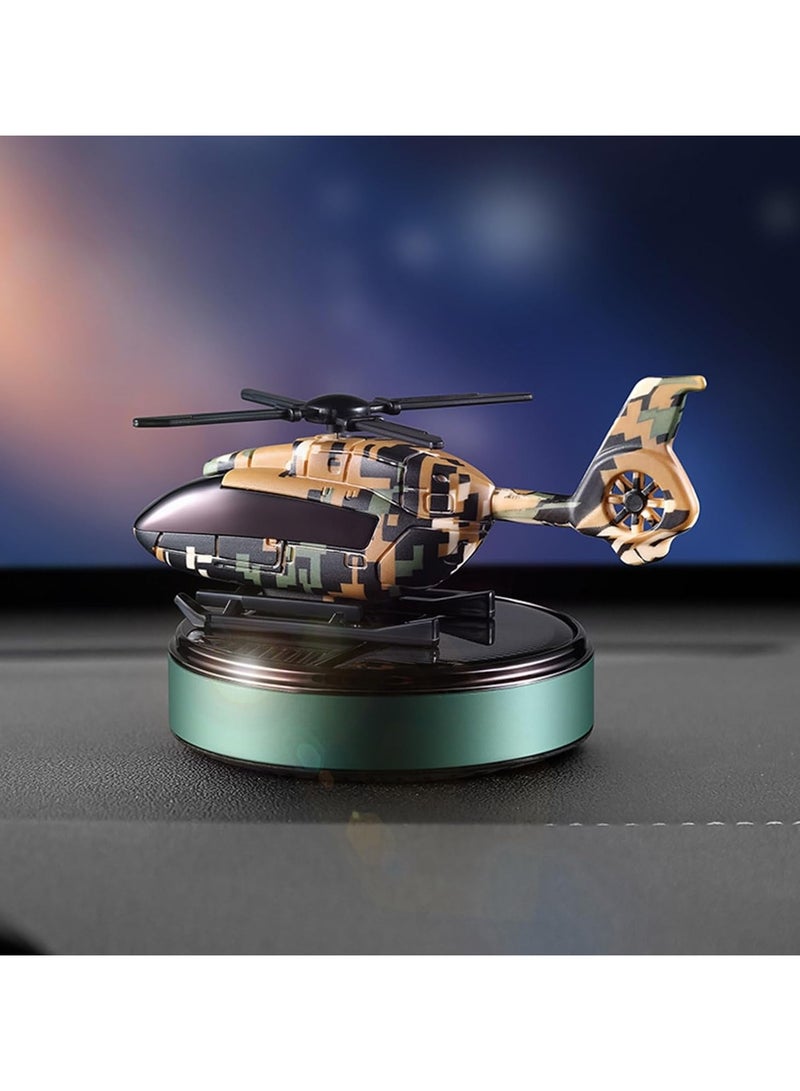 general Car Air Freshener Solar Energy Rotating Car Aromatherapy Diffuser Helicopter Interior Decoration - Image 1