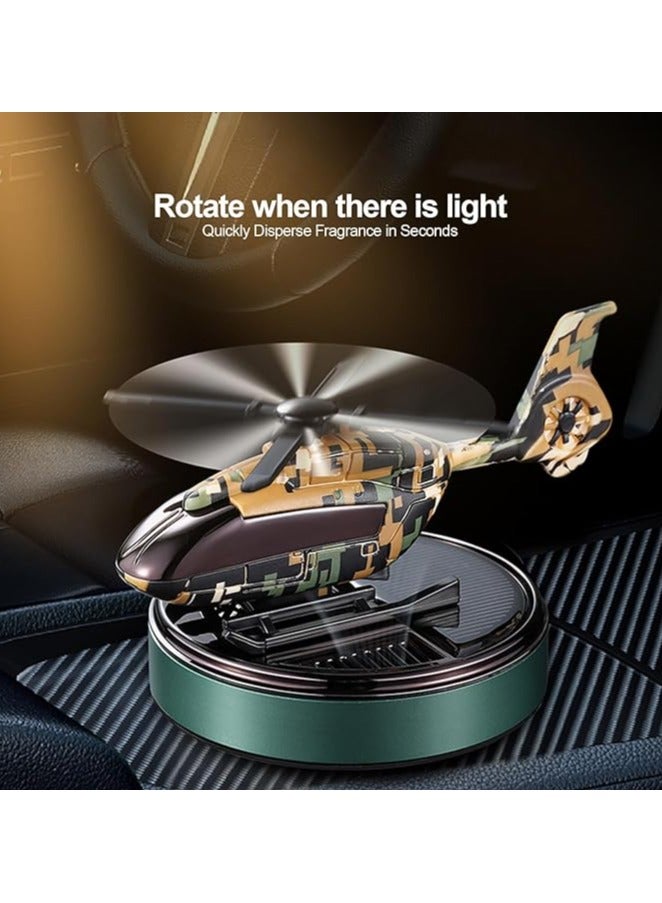 general Car Air Freshener Solar Energy Rotating Car Aromatherapy Diffuser Helicopter Interior Decoration - Image 2